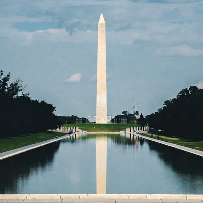 Washington Monument Reflecting in Pool