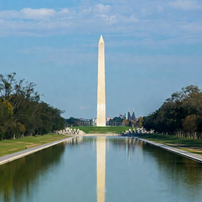 Washington Monument Reflecting in Pool