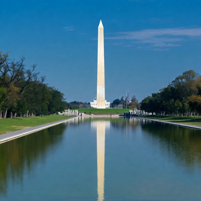 Washington Monument Reflecting in Pool