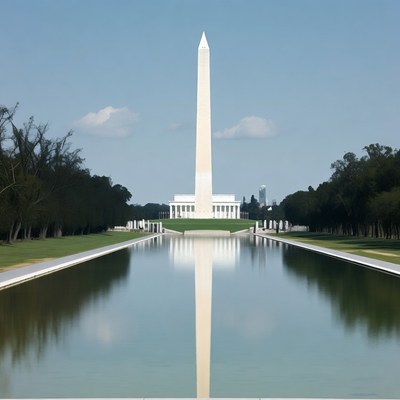Washington Monument Reflecting in Pool