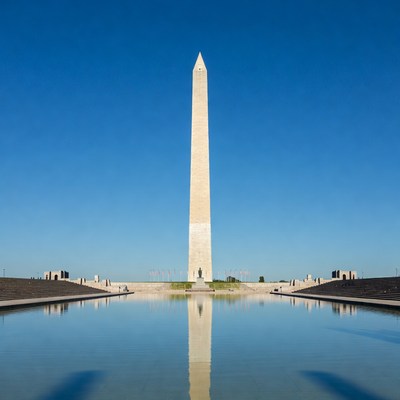 Washington Monument Reflecting in Pool
