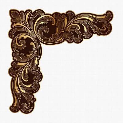 Gold Ornate Corner Border