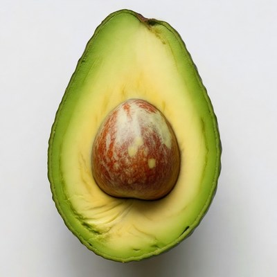 Avocado cut in half