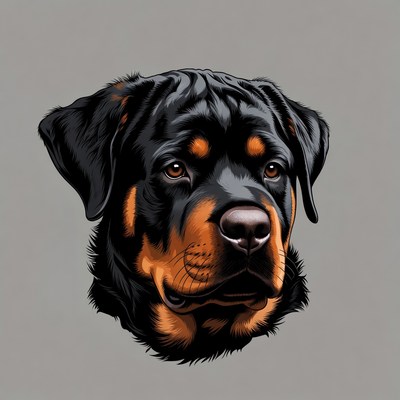 Rottweiler dog portrait
