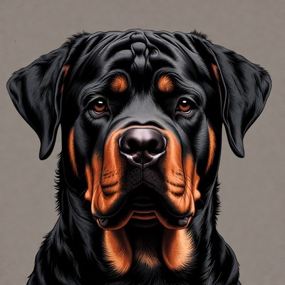 Rottweiler dog portrait