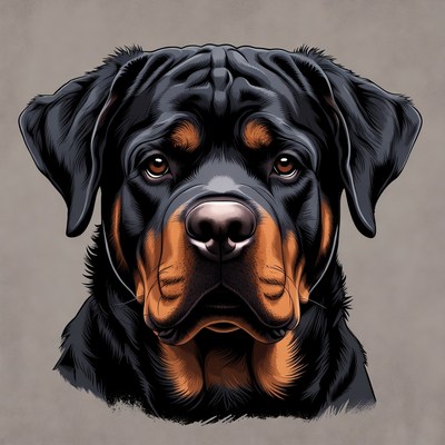 Rottweiler dog portrait