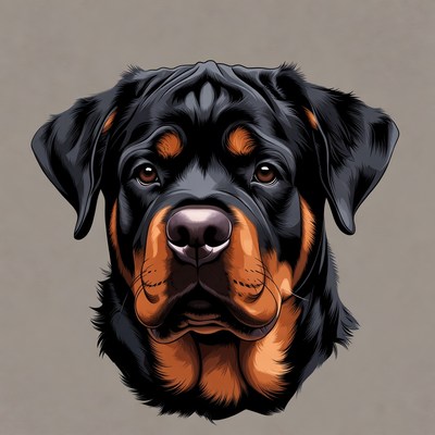 Rottweiler dog portrait