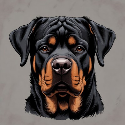 Rottweiler dog portrait