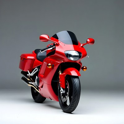 Red Ducati Sport Motorcycle