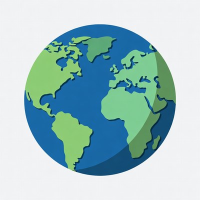 Colorful Earth Globe Illustration