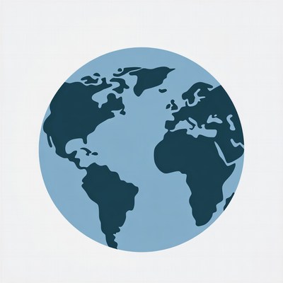 Blue Earth Globe Illustration