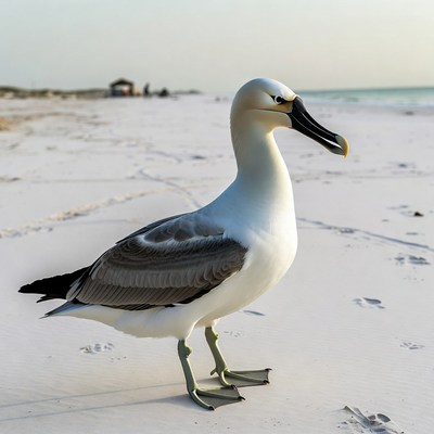 Nazca Booby on Beach