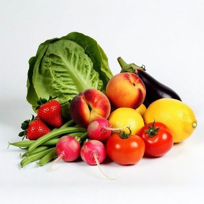 Fresh vegetables and fruits assortment