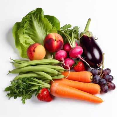 Fresh vegetables and fruits assortment