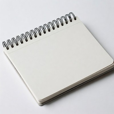 Blank Spiral Notebook Isolated