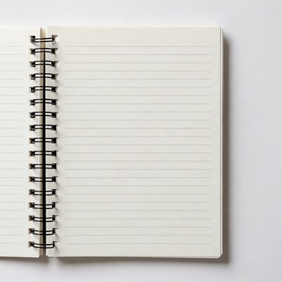 Open Blank Spiral Notebook