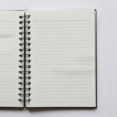 Open Blank Spiral Notebook