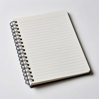 Blank Spiral Notebook Isolated