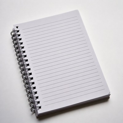 Blank Spiral Notebook Open
