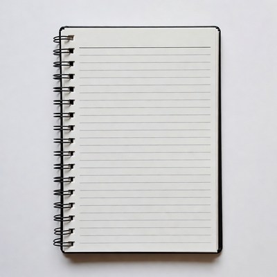Blank Spiral Notebook Isolated