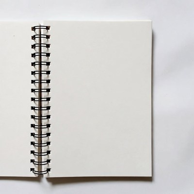 Open Blank Spiral Notebook