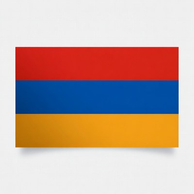 Armenian Flag on Transparent Background