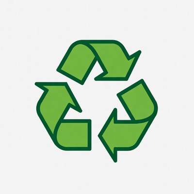 Green Recycling Symbol Icon
