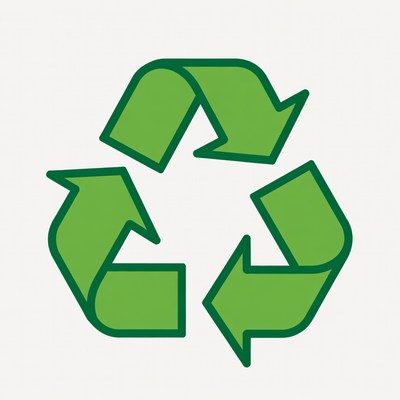 Green Recycling Symbol Icon