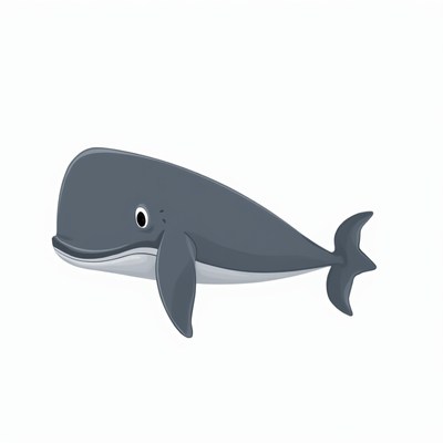 Cartoon Humpback Whale Illustration