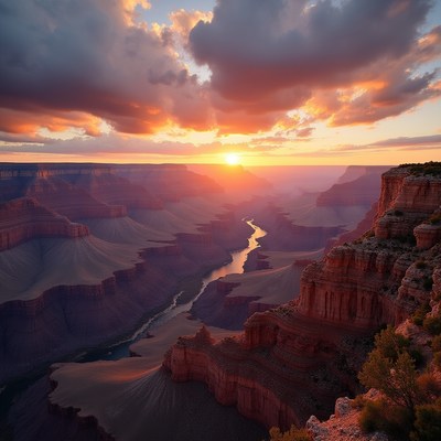 Grand Canyon Sunset with River