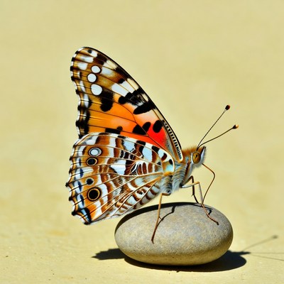 Buckeye Butterfly on Rock