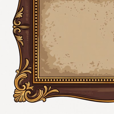 Ornate Vintage Empty Picture Frame