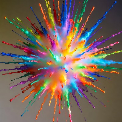 Colorful Paint Splash Explosion