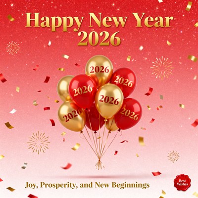 Happy New Year 2026 Balloons