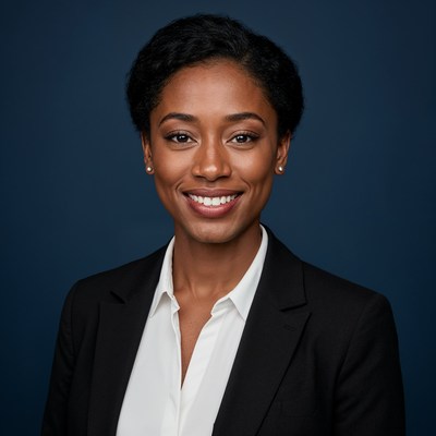 Smiling African-American woman in suit
