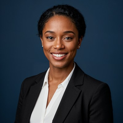 Smiling African-American woman in suit