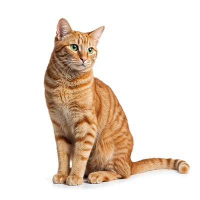 Orange tabby cat sitting