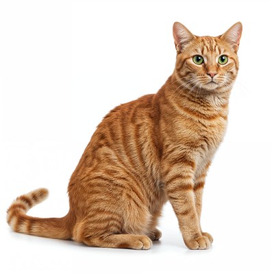 Orange tabby cat sitting