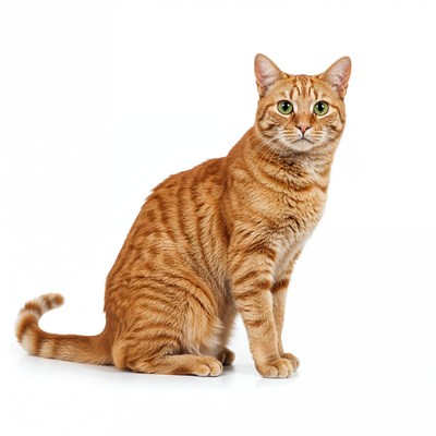 Orange tabby cat sitting