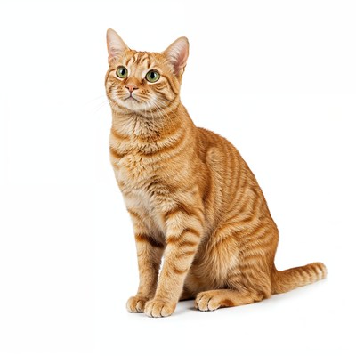 Orange tabby cat sitting