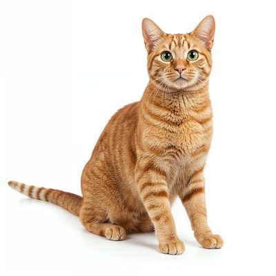 Orange tabby cat sitting
