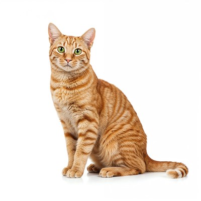Orange tabby cat sitting
