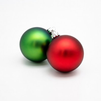Green and Red Christmas Ornaments