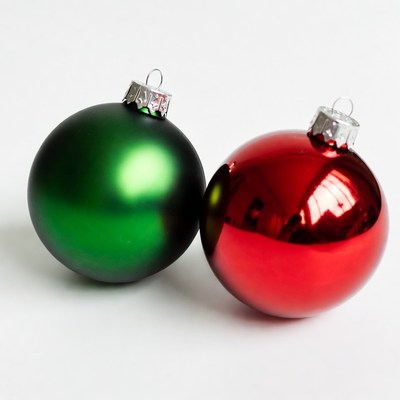 Green and Red Christmas Ornaments