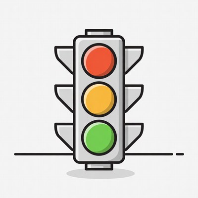 Red Traffic Light Illustration