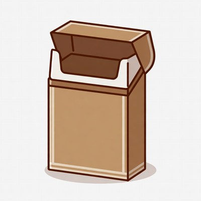 Open Cigarette Pack Illustration
