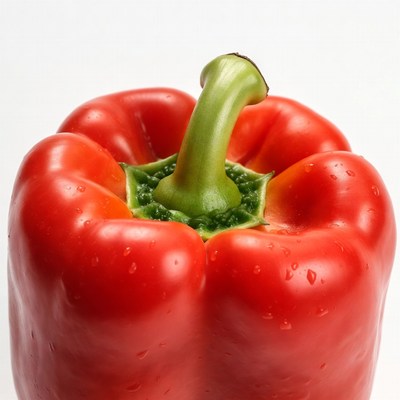 Fresh Red Bell Pepper Closeup