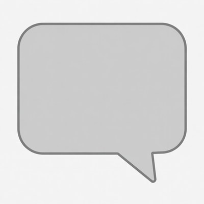 Empty Gray Speech Bubble