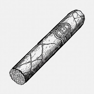 Detailed cigar illustration