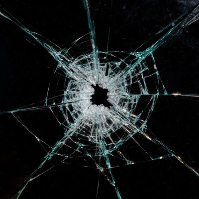 Cracked Glass with Hole